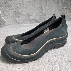 Merrell Plaza Ballet Black Suede Comfort Walking Shoes Womens 8.5